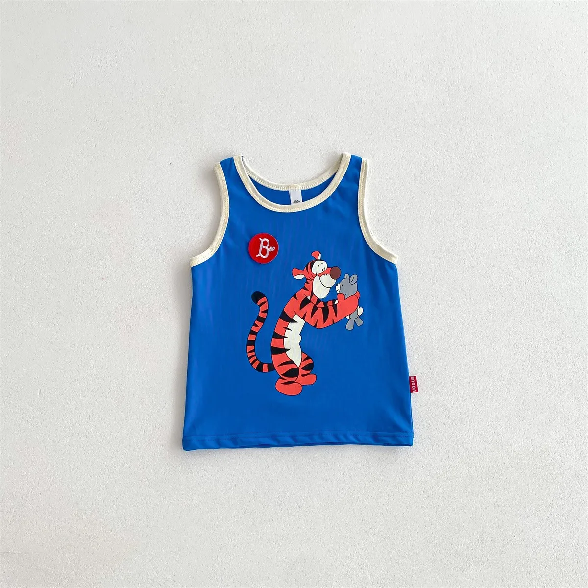 2024 Summer New Children Sleeveless Casual T Shirts Baby Boy Girls Cartoon Print Vest Toddler Fashion Loose Tee Top Kids Clothes