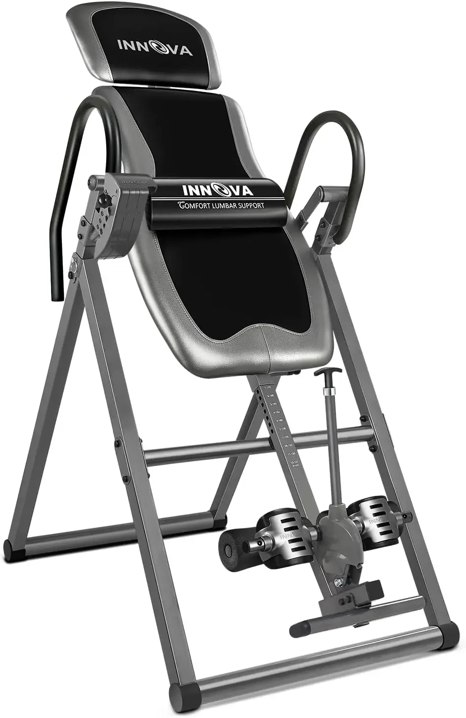 Inversion Table with Adjustable Headrest, Reversible Ankle Holders, and 300 lb Weight Capacity