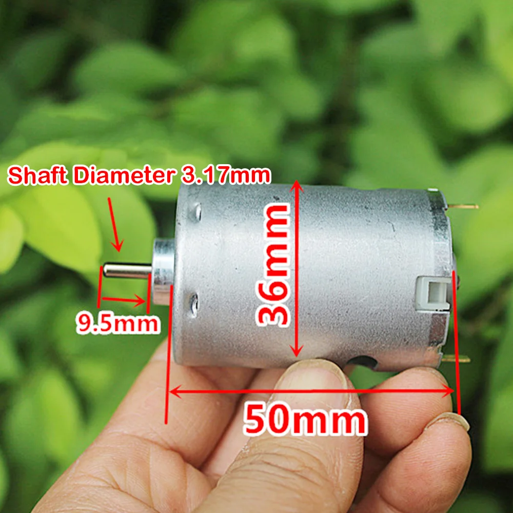 100W Electric Drill Motor Mini 545-53022 DC12V-24V 16900RPM-33000RPM High Torque Double Ball Bearing 545 Motor for DIY Model Car