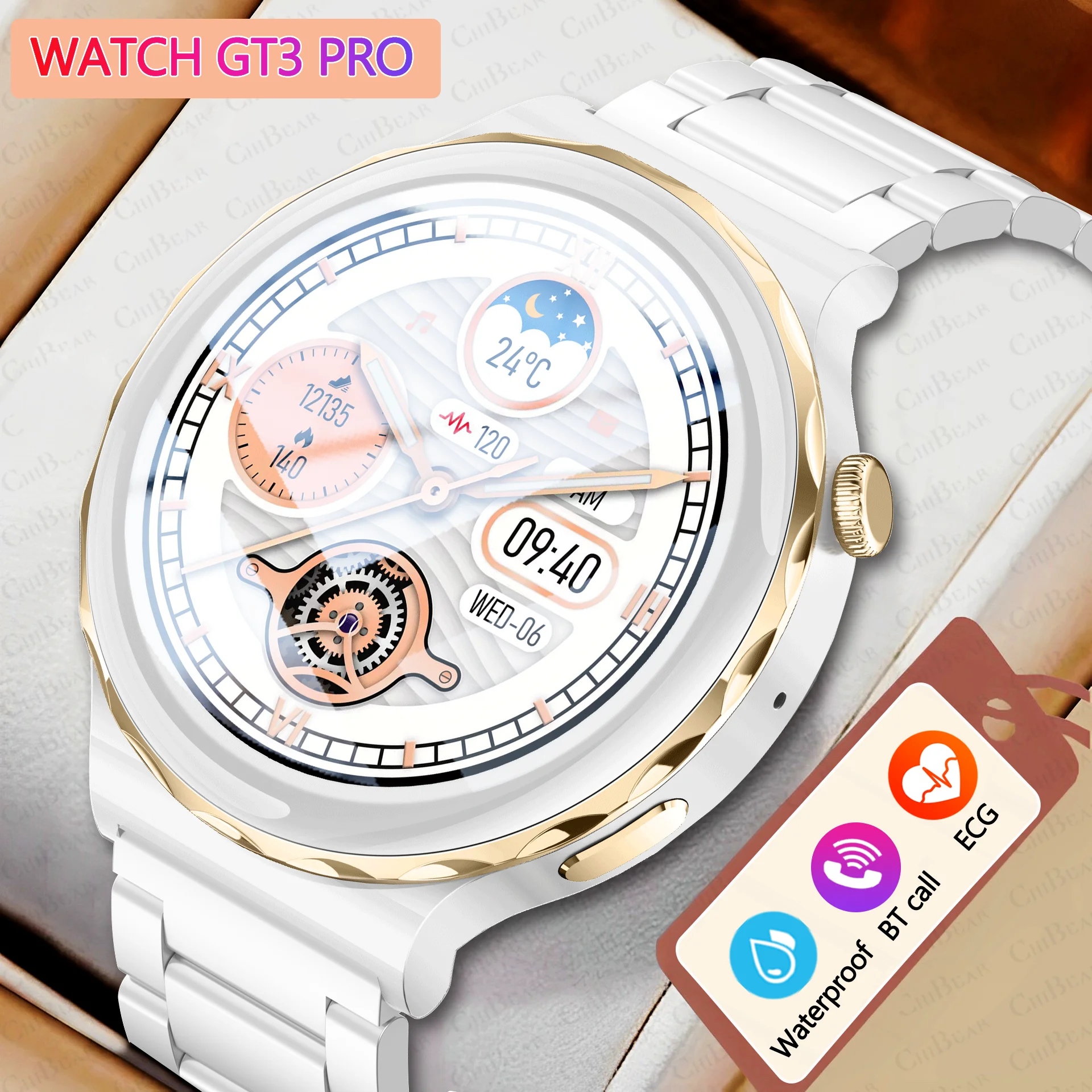 2024 Fashion Women Smart Watch Heart Rate GPS Motion Trajectory Fitness Watch Waterproof Voice Call Smart Watch For Android IOS