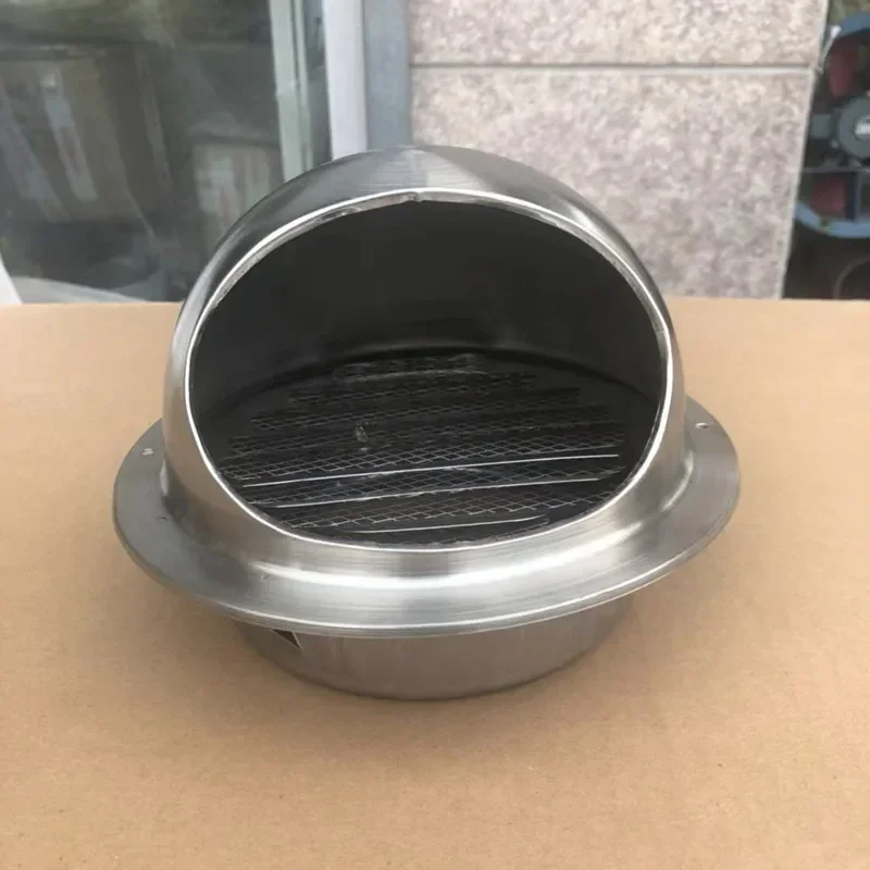 60-120mm Steel ventilation grill wall hole cover extractor hood louver valve exhaust fan pipe Heating Cooling Vent system