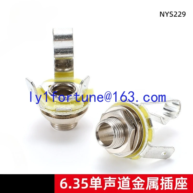 Mono 6.35mm female head NYS229 sophomore core audio panel installation metal socket microphone socket
