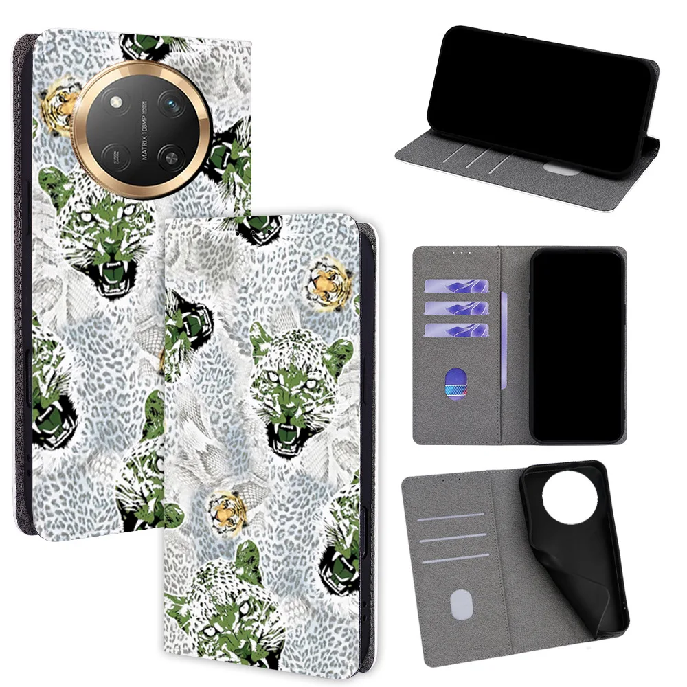 

Painted Pattern Magnetic Flip Leather Phone Cover for Huawei Honor Magic8 7 6 5 4 3 GT Pro with Built-in Wallet Card Slots