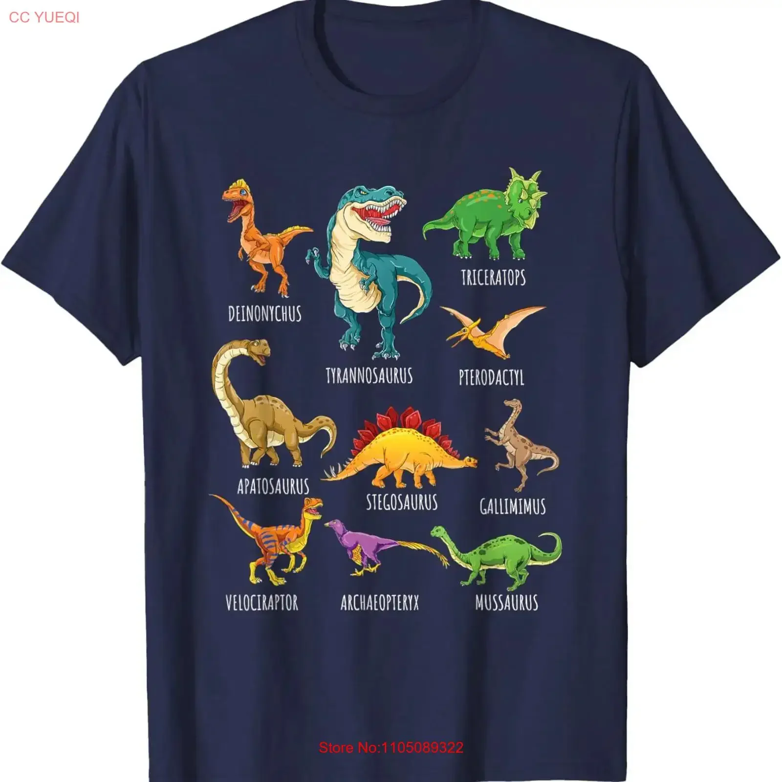 أنواع الديناصورات دينو تحديد تي شيرت خمر غسلها تنوعا أنيق أعلى للارتداء اليومي لينة الرسم قليلا #1