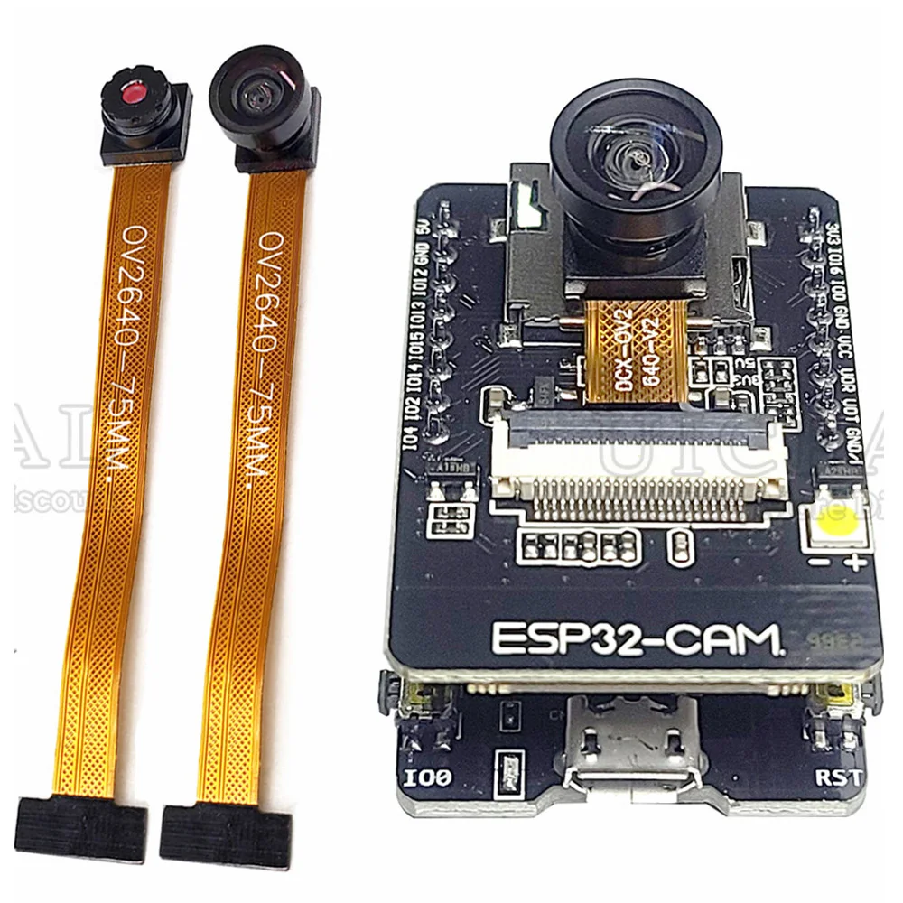 NEW ESP32 CAM with OV2640 Camera Module Kit  66 120 160 Degrees 650 850nm Night Vision 2MP Micro USB Download Board 8MB PSRAM