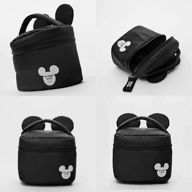 Śliczne Disney Anime Mickey Mouse kosmetyczka śliczna duża pojemność podróż na zewnątrz dziewczyna kosmetyczna szminka perfumy przenośna torba do