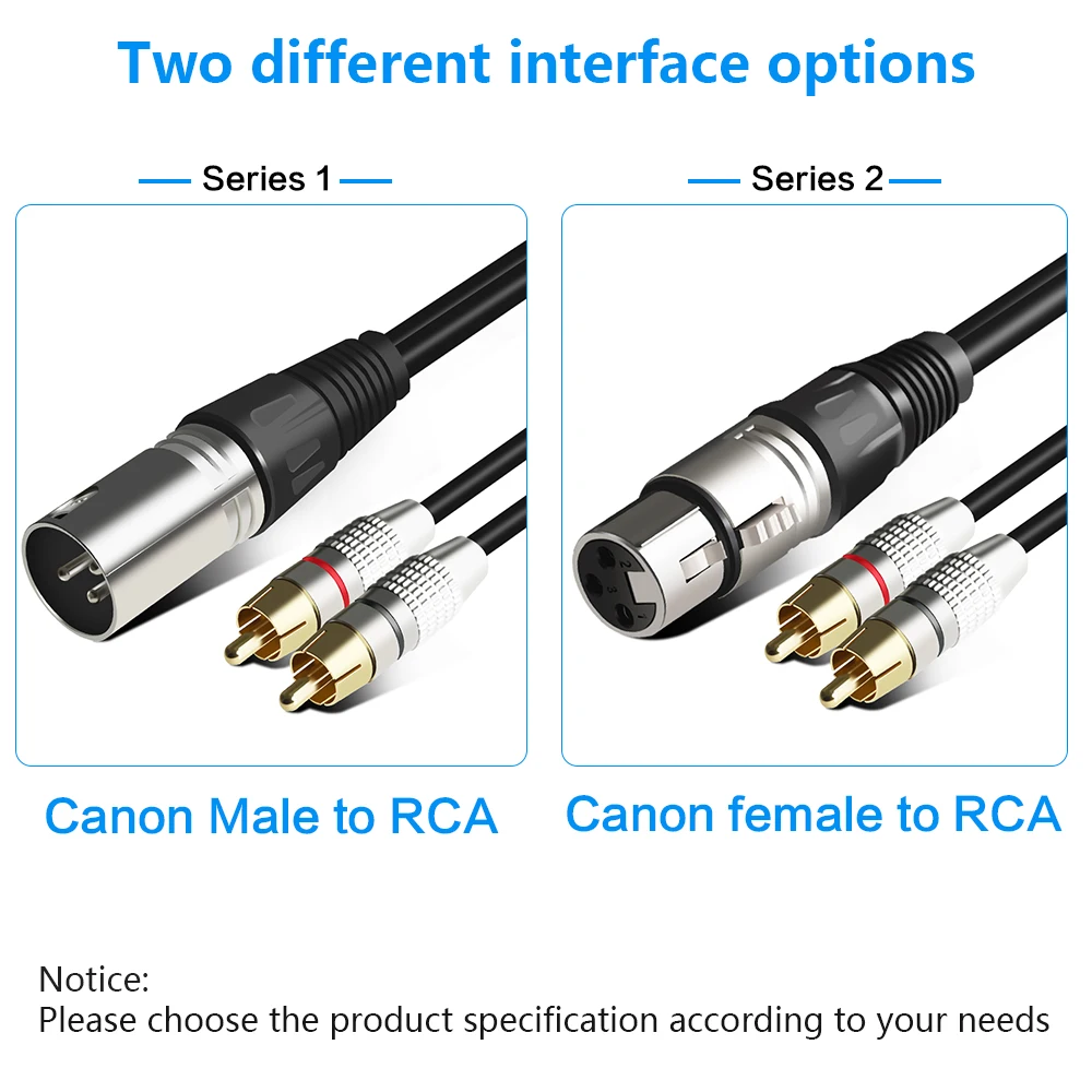 DUPILINK Audio kabel RCA mężczyzna kobieta Cannon wzmacniacz mieszania wtyczka kabel AV Dual XLR na podwójny kabel RCA 1m 1.5m 2m 3m 5m 8m