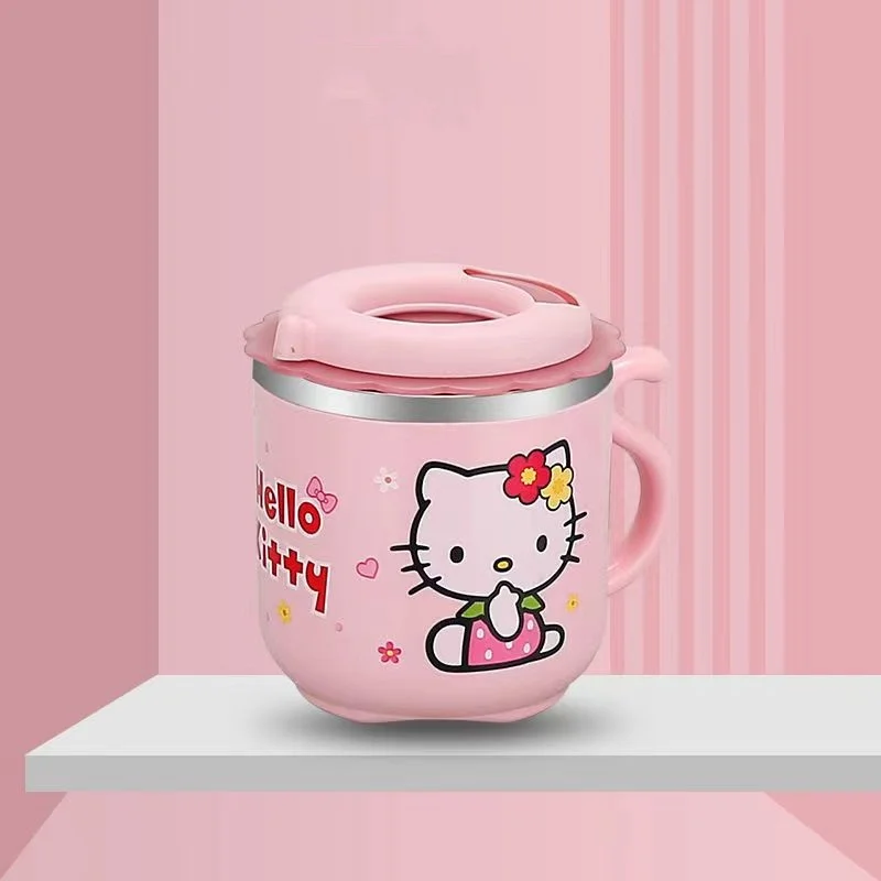 Sanrio Hello Kitty Stainless Steel Insulated Water Cup Can Be Engraved With Words Double Insulated Anti-Scalding Cup Gift