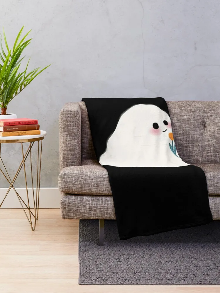 Adorable Halloween Ghost Clipart Collection Cute Spooky Ghosts with Fun Props, Perfect for Crafts, Invitations, an Throw Blanket