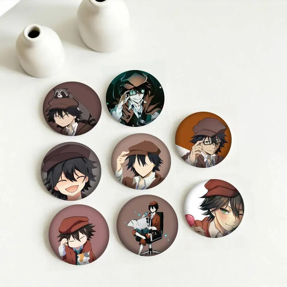 Bungo Stray Dogs Edogawa Ranpo 25mm 32mm 44mm 58mm 75mm Brooches Badges Pins for Accessories Gift