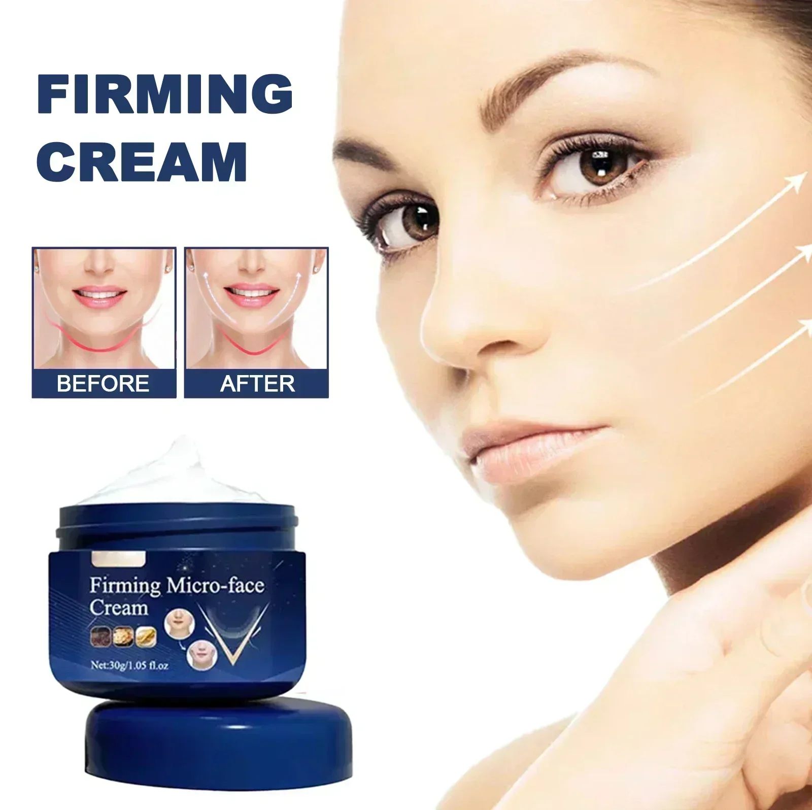 Crema reafirmante v-face, antiedad, antiarrugas, estiramiento facial, doble mentón, blanqueamiento, forma hidratante, productos para el cuidado de la piel