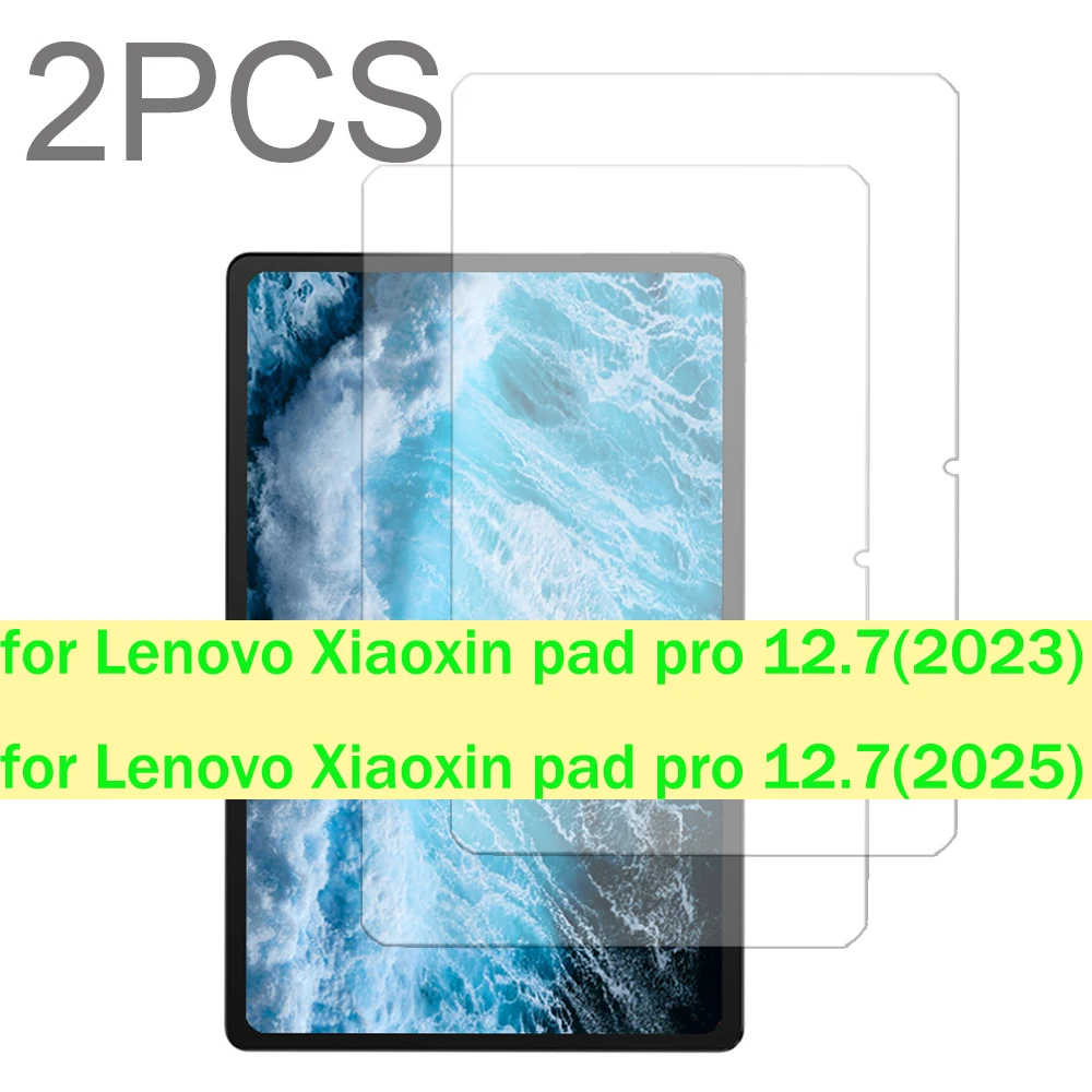 

2 шт. стеклянная защитная пленка для экрана для Lenovo Xiaoxin pad pro 12,7 дюйма, версия 2025 и 2023 TB371FC, устойчивое к царапинам закаленное стекло