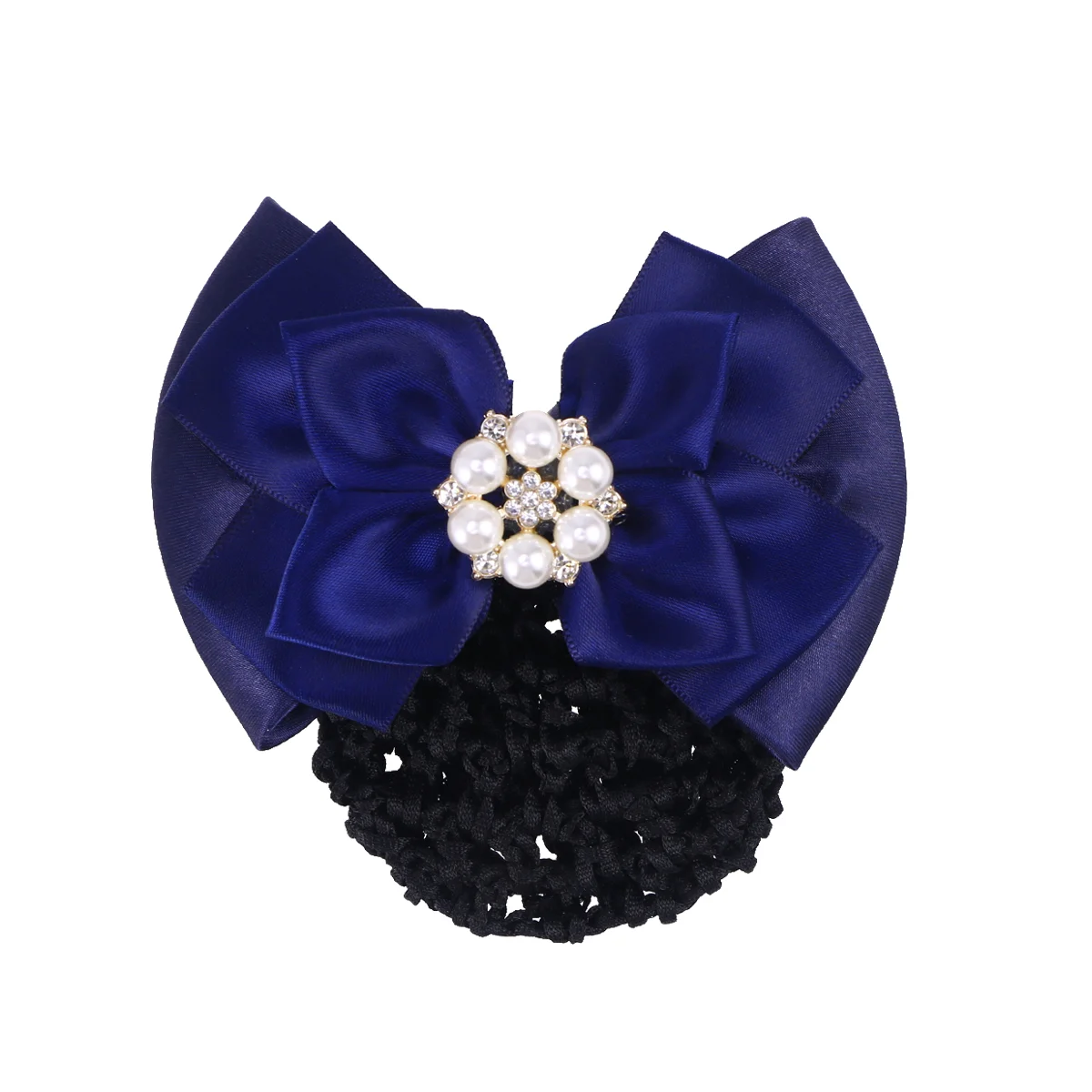 Bun Hair Nets Claw Clips Women Snood Elastic Barrettes Bow Headdress Hairpins Profession