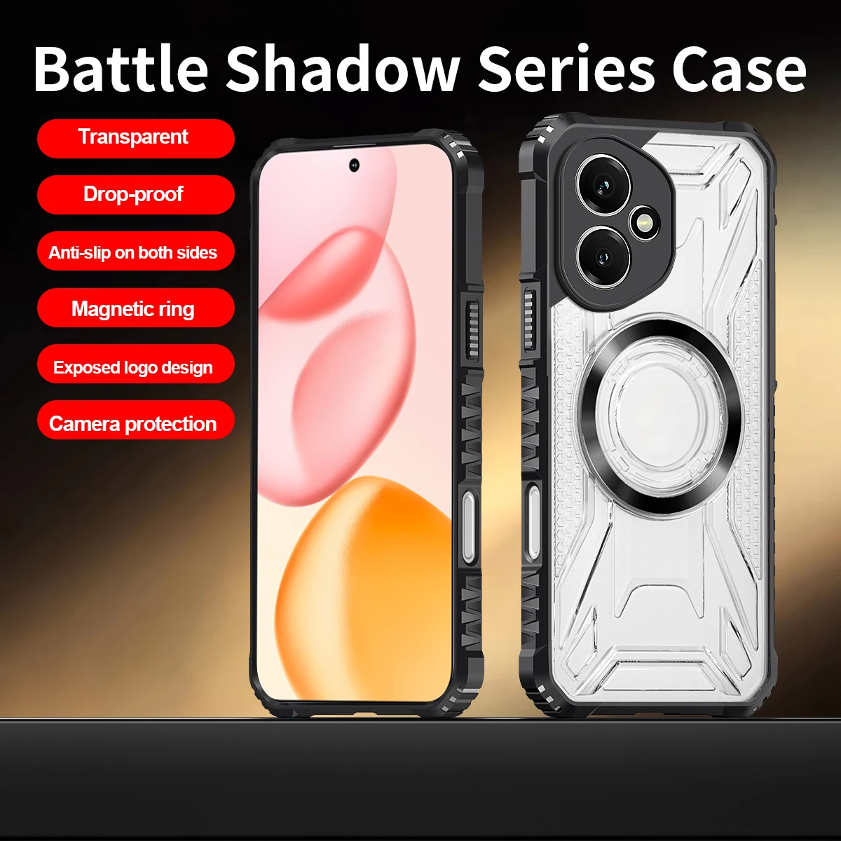 حافظة فاخرة مغناطيسية شفافة لهاتف Magsafe لهاتف هواوي هونور 400 لايت X9C X8C X7C X6B X60 Pro غطاء مقاوم للصدمات من الدرجة العسكرية