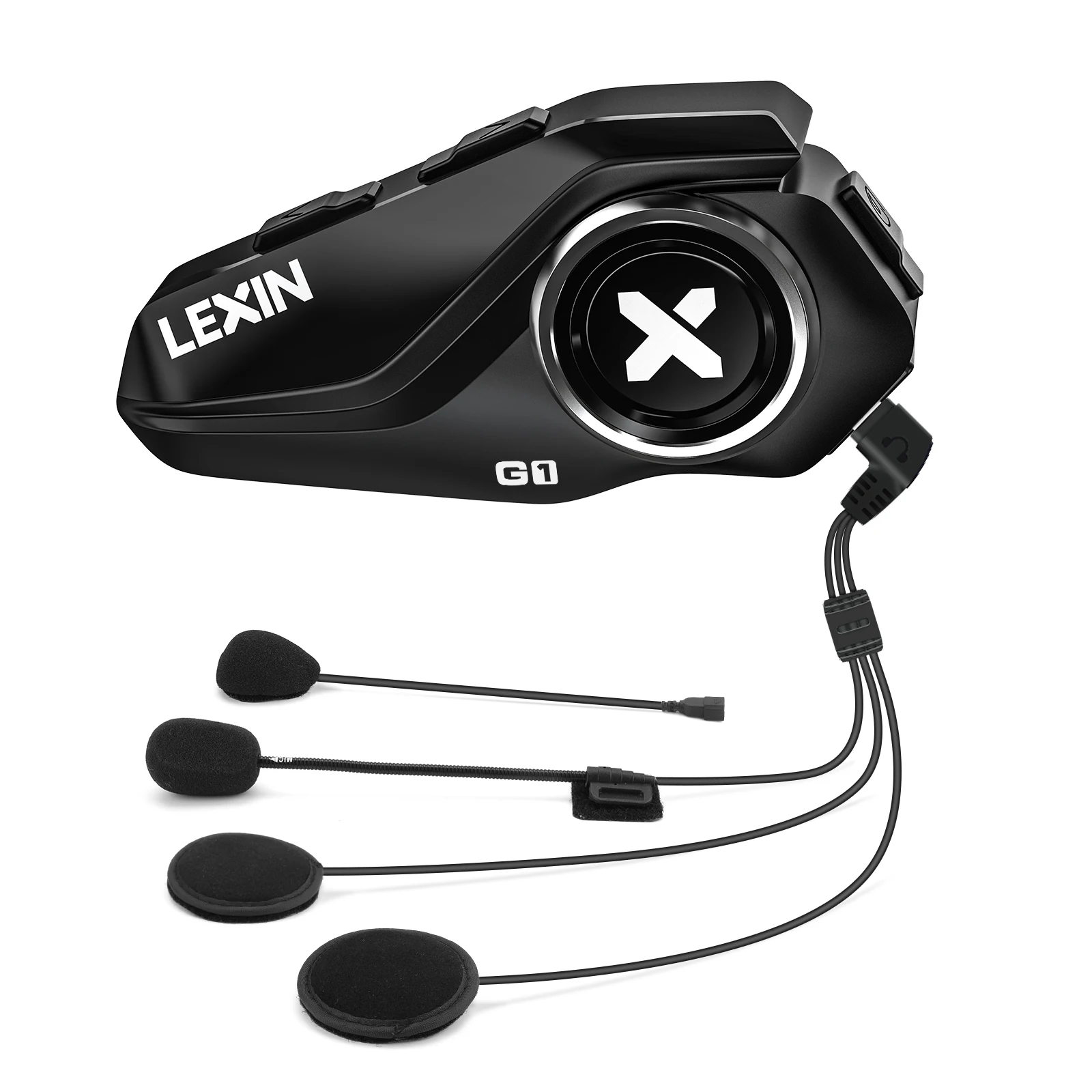 Casques Bluetooth pour moto Lexin G1 pour casque, assistance vocale, musique, étanches IP67, haut-parleurs haute définition
