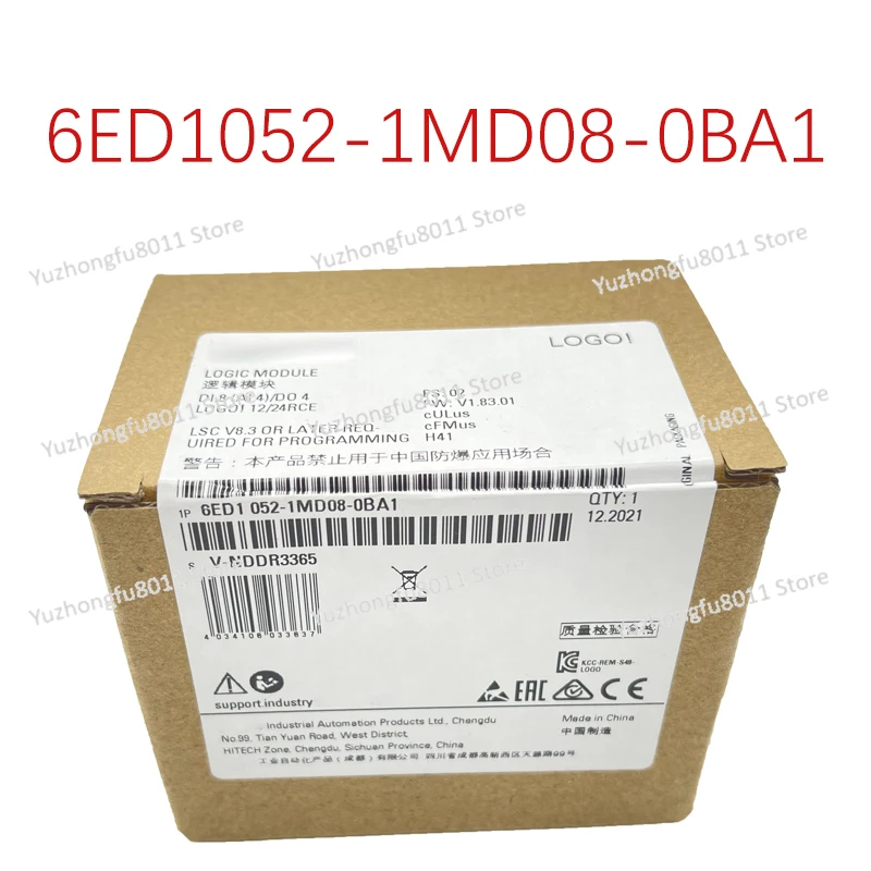 New Original 6ED1052-1MD08-0BA0 New Version (6ED1052-1MD08-0BA2) LOGO 12/24RCE with Display Module 12/24V DC/RELAY 8 DI 4AI  PLC