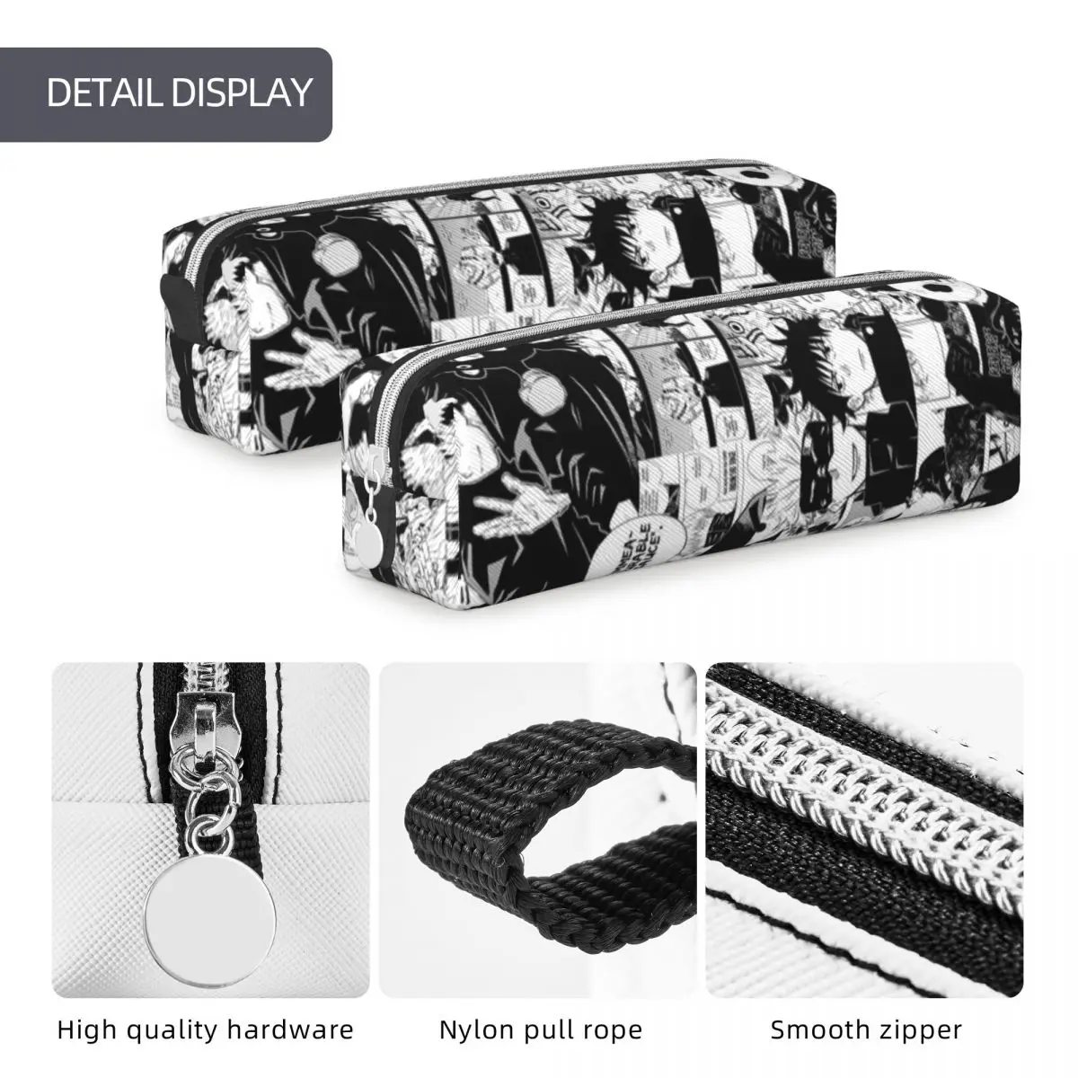 Jujutsu Kaisen Collage Pencil Cases Gojo Satoru Anime Pen Pencil Bags Student Big Capacity School Supplies Cosmetic Pencilcases