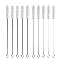 1/5/10PCS Stainless Soft Hair Suction Glass Tube Cleaner Brushes Tools Fish Tank Straw Bottle Cleaning Brush Long Straw Brush