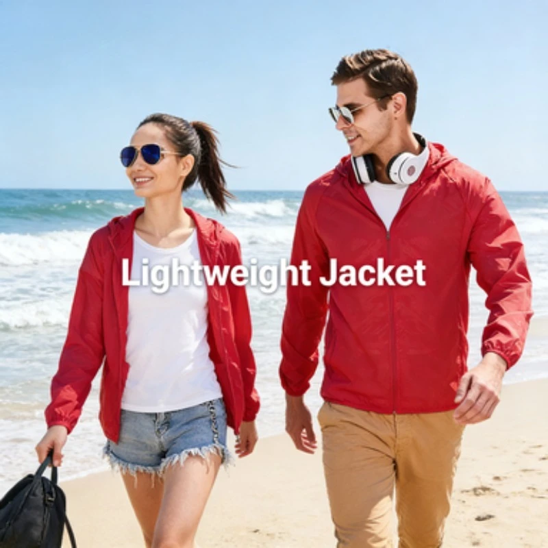 

Spring and summer outdoor sunscreen clothing men and women with the same sunscreen trench coat