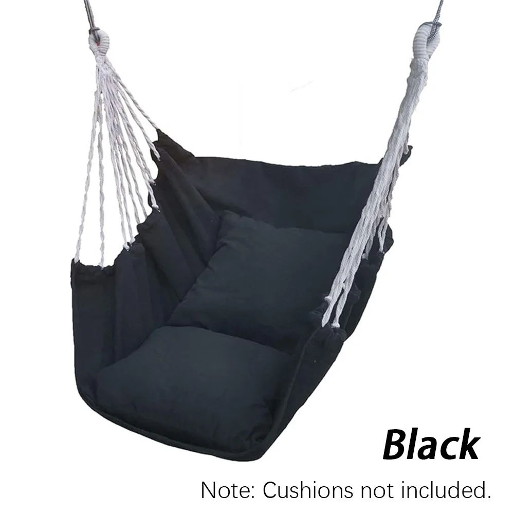 Portable Outdoor Camping Hammock Chair Canvas Swing Hanging Chair Leisure Lazy Rocking Chairs For Patio Garden Balcony Bedroom