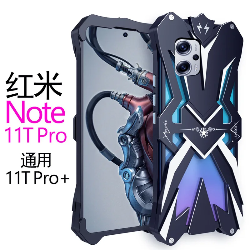 Original Zimon Luxury Thor Heavy Duty Armor Metal Aluminum Mobile Phone Case Covers For Xiaomi Redmi Note 11e 11t Pro Plus Cover