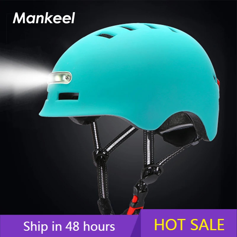 

POWER LEAP Mankeel Bike Protection Rock Climbing Predator Mountain Bicycle Safety Scooter Helmet for Women With Light Led