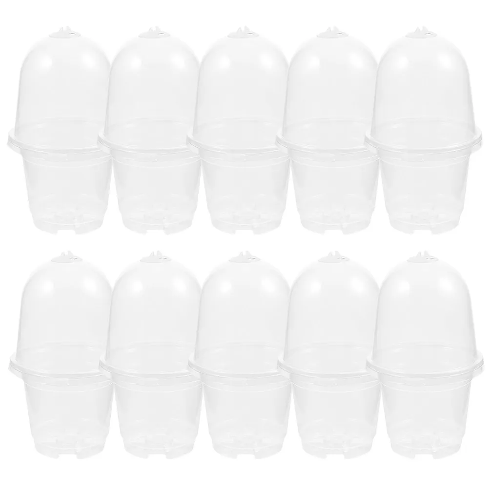 

Набор прозрачных пластиковых горшков для рассады с дренажными отверстиями, для суккулентов, для дома и сада