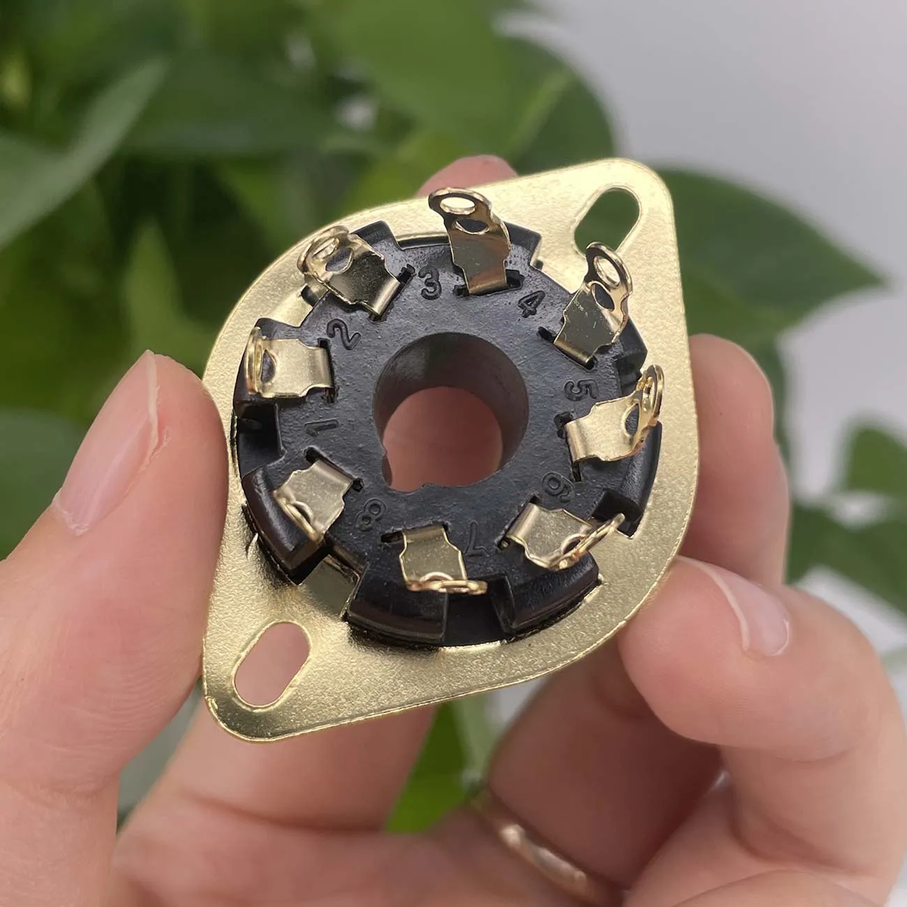 1PC 8Pin Bakelite Octal Valve Tube Socket S8WPF For 6SN7 6SL7 EL34 6V6 6L6 6CA7 GZ34 KT88 Vacuum Tube Amplifier Chassis Mount