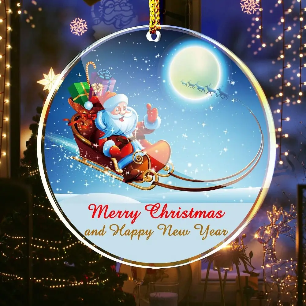 Acrylic Prank Christmas Ornament Home Table Decor Wide Use Goat Scream Ornament Happy New Year Christmas Hanging Souvenir