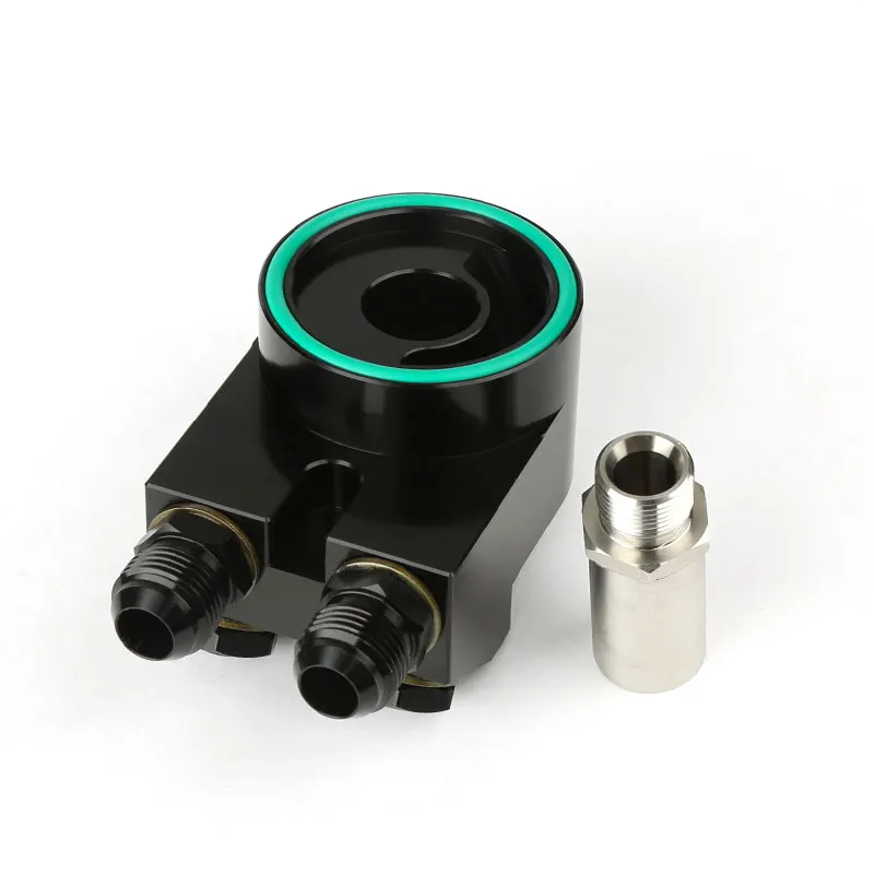 Engine Radiator Adapter Oil Cooler Filter Sandwich Plate Thermostat Adaptor GT86 BRZ AN8 AN10 Aluminum Alloy CNC