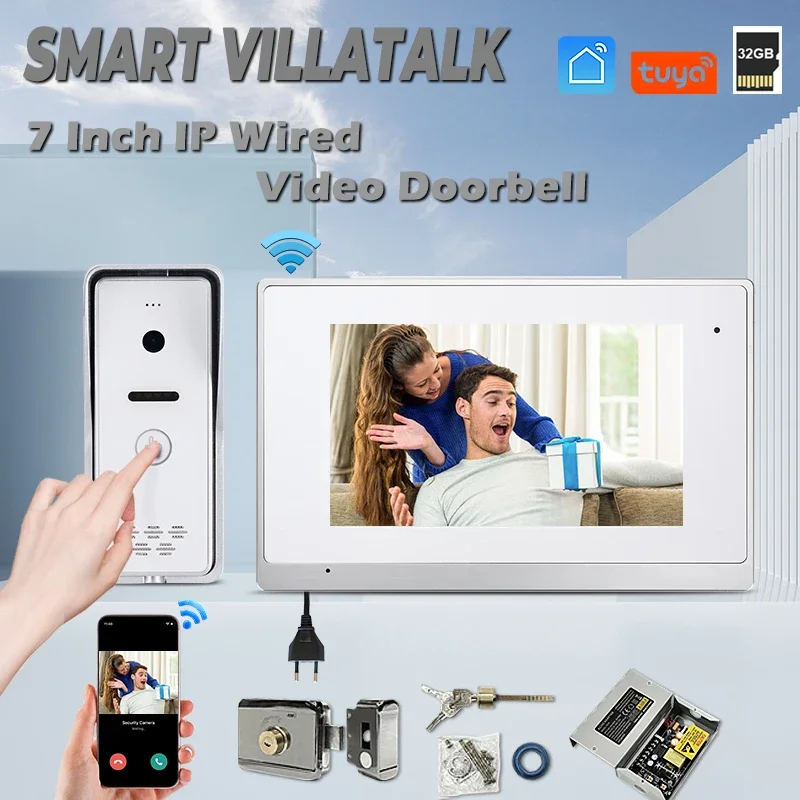 

Factory Price Support Mobile WiFi Tuya Smart Life App cctv upgrade app based indoor outdoor intercom system