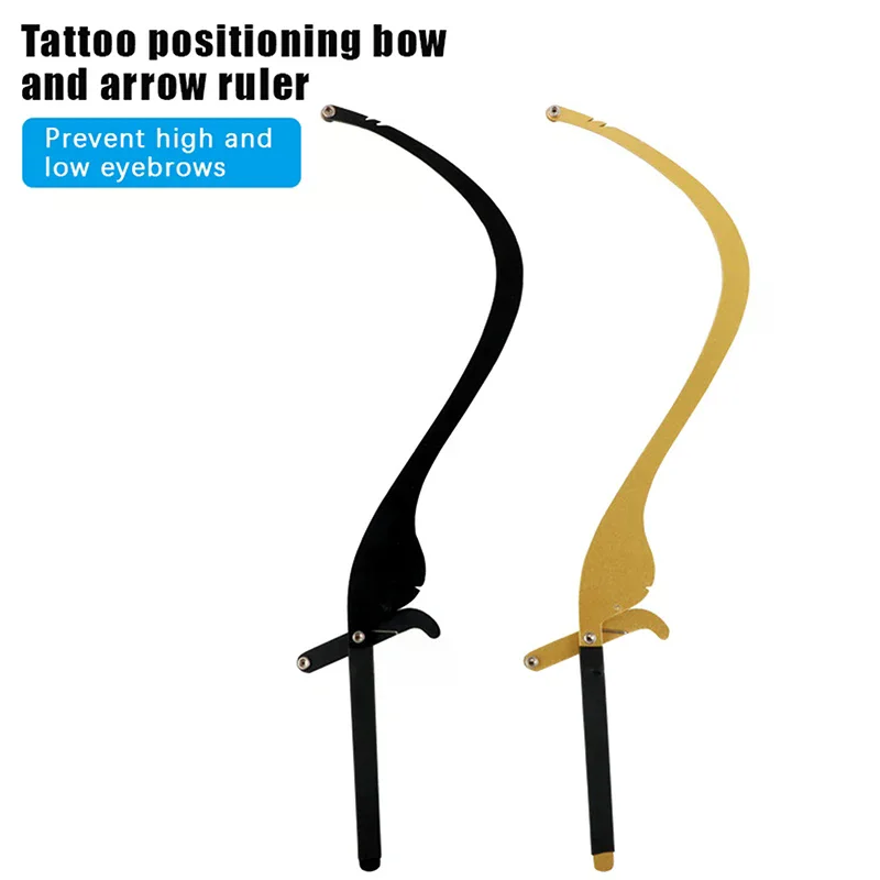 

Alloy Eyebrow Ruler Microblading Mapping Rope Pre Ink Tattoo For Mapping Permanent Makeup Bow And Arrow Line Measuring Eyeliner