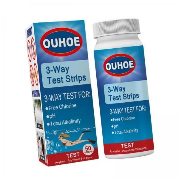 3 in 1 Ph Test Strip Paper Water Quality Hardness Alkalinity Kit for Swimming Pool Drinking Water Aquarium Tank Testing