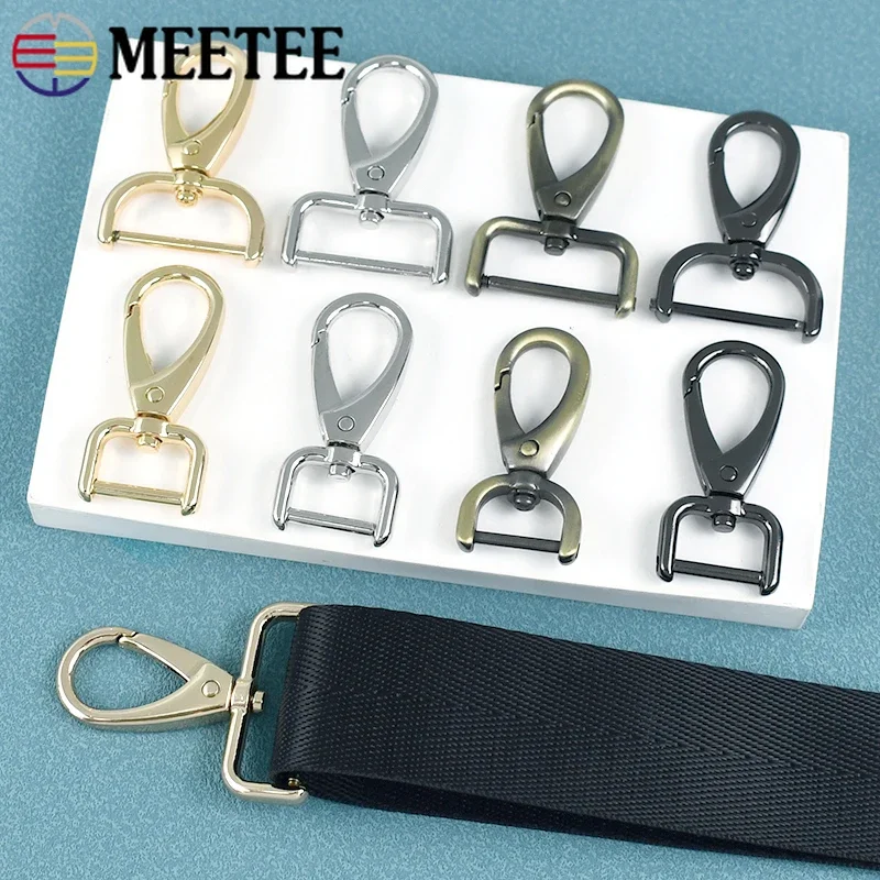 2/4Pcs 13-38mm Detachable Metal Buckle Swivel Lobster Clasp for Bag Belt Webbing Band Trigger Snap Hook DIY Hardware Accessories