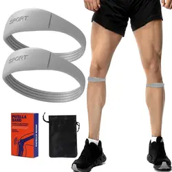 Rodilleras de silicona para tendón de rótula, soporte para rodilla, cuidado de la rodilla, correa de rodilla para rótula, protección fija, banda de soporte deportiva Flexible para rodilla