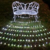 Solar Net Light Outdoor Mesh Light Christmas Decorations 96/192 Leds Waterproof String Tree Wrap for Bushes Garden Shrubs Trunk