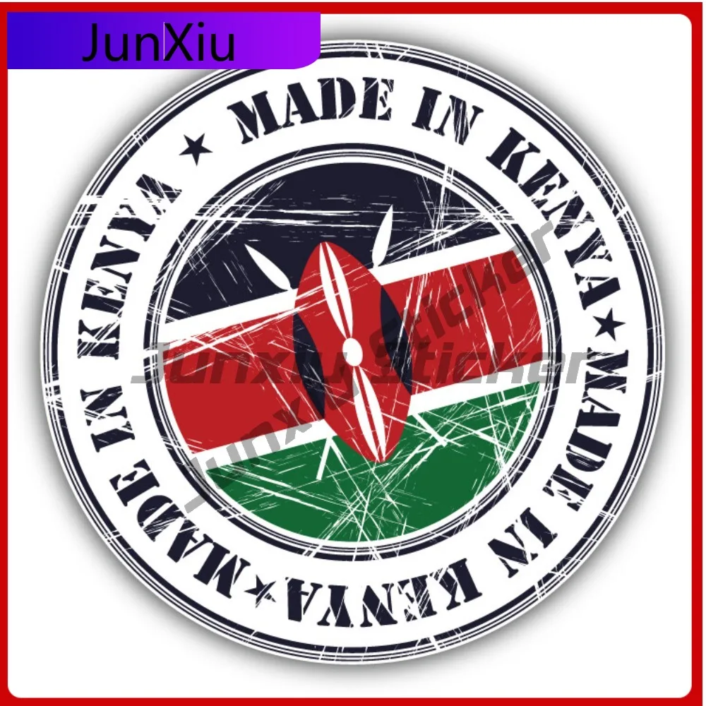 

Made In Kenya Grunge Flag Stamp Car Decal Bumper Stickers Cute Style Wall Use For Laptop Surface Decor Automotive Decor Scrat