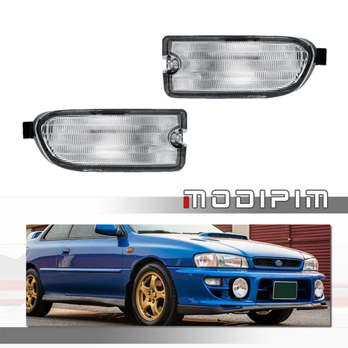 Luz de señal de giro del parachoques delantero, carcasas de luz de conducción DRL para Subaru Impreza 1999 2000 2001, sin bombilla/enchufe, accesorios de coche