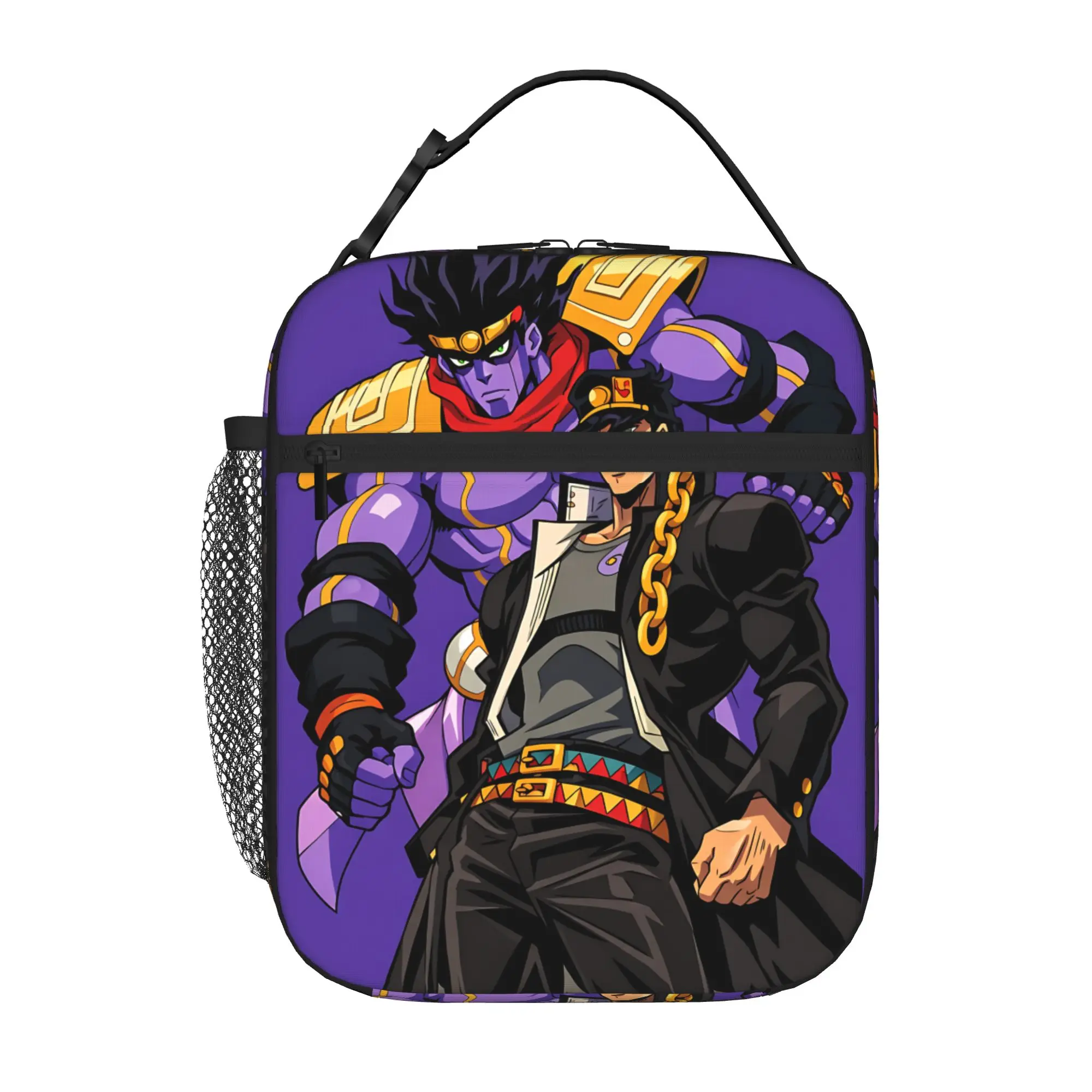1 Piece Portable Lunch Container Stand  Zipper Closure Durable Pocket Jonathan Joestar  For Lunch Lunch Box Bag