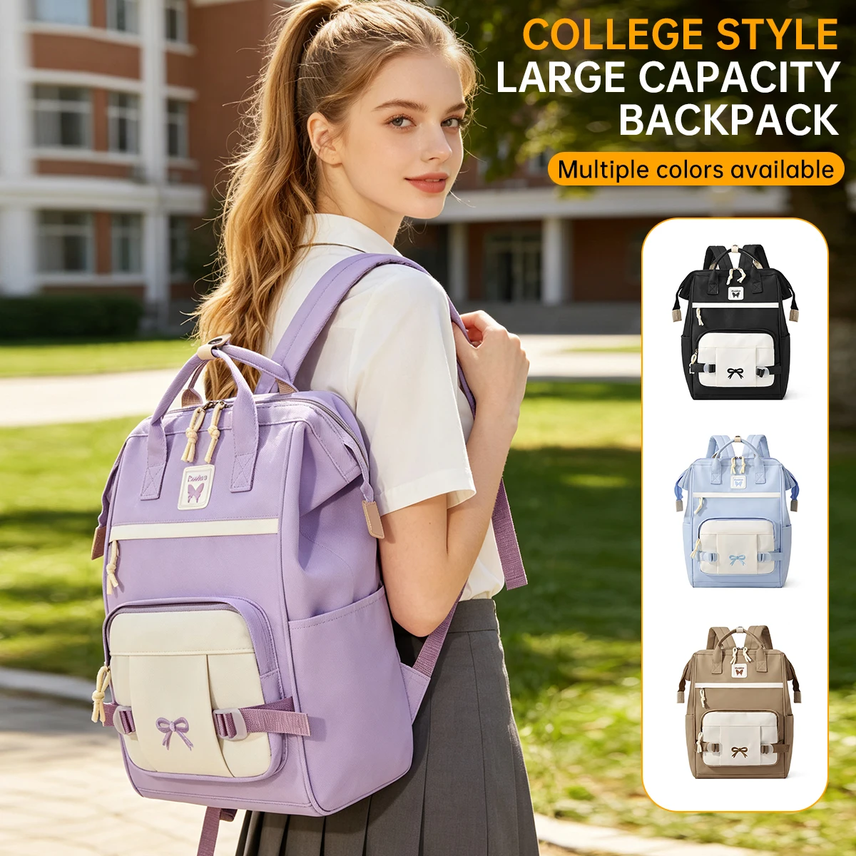 Mommy bag for mothers and babies, lightweight and stylish new model, multifunctional large-capacity outdoor backpack
