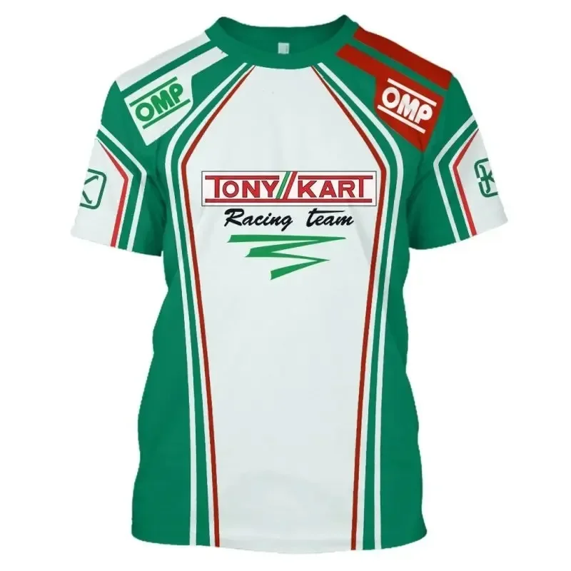 Tony Kart Racing Jersey Kart Fans Jersey Outdoor Sports Short Sleeve T-shirt Men Women Oversized Tshirts Summer Quick-drying Tee