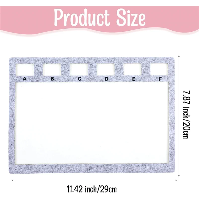 GYTB - Filcowa Mata do Koralików Duża Prostokątna z Centymetrową Alfabetyczną Skalą do Koralików Podkładek do Wyrobu Biżuterii Rękodzieła Tacki do Pieczenia