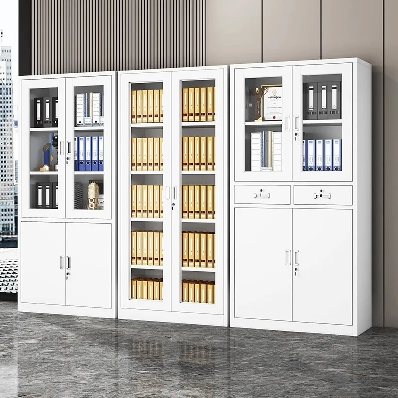 Modern Steel Movable Office Metal Filing Cabinet 3-Drawer Lockable Large Capacity for Bedroom Gym Workshop School Hospital