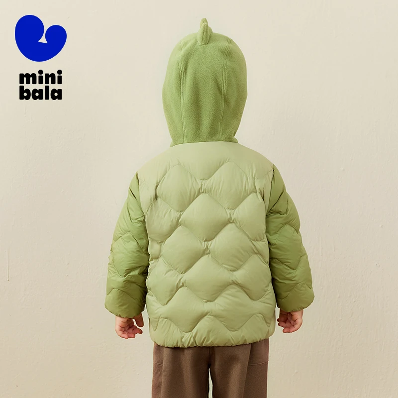 Mini Bala Down Jacket for Boys and Girls Winter New Product Patchwork Cute Baby Warm Fashionable Down Jacket Outerwear