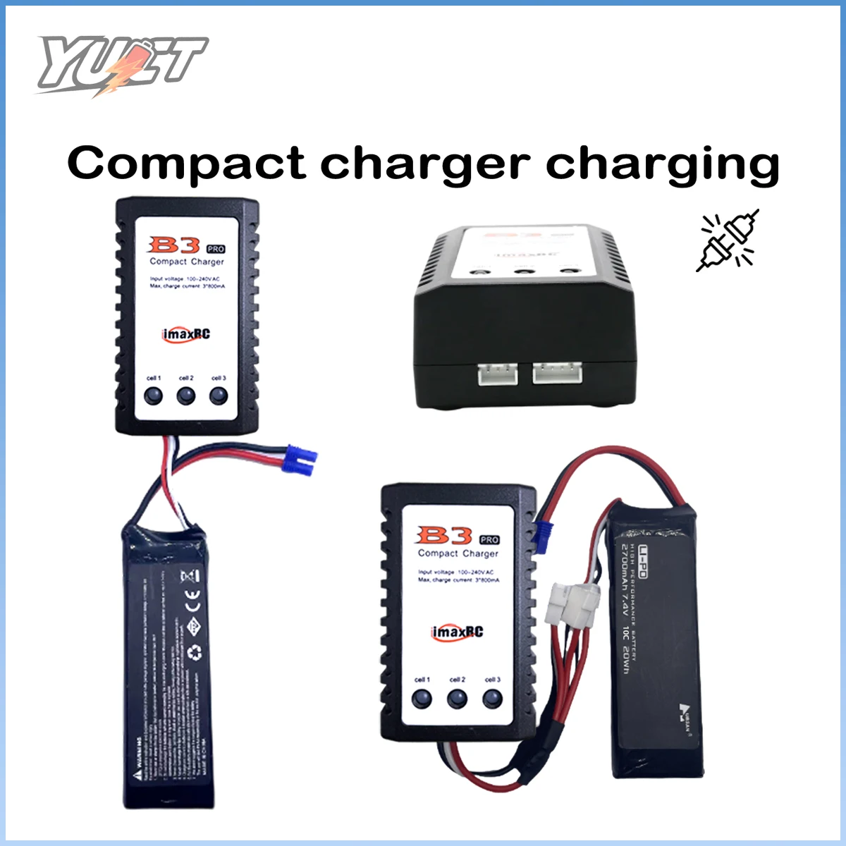 YUCT 2700mAh 7.4V 2S LiPo Battery for Hubsan H501S, H501C, X4 Quadcopter - with EC2 Plug - Replacement Drone Accessories Parts