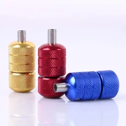 Agarre de aleación de aluminio de 25mm para tatuaje, tubo de agarre antideslizante moleteado, mango de tatuaje autoblocante, suministros de tatuaje, herramientas de arte corporal, agarre para tatuaje