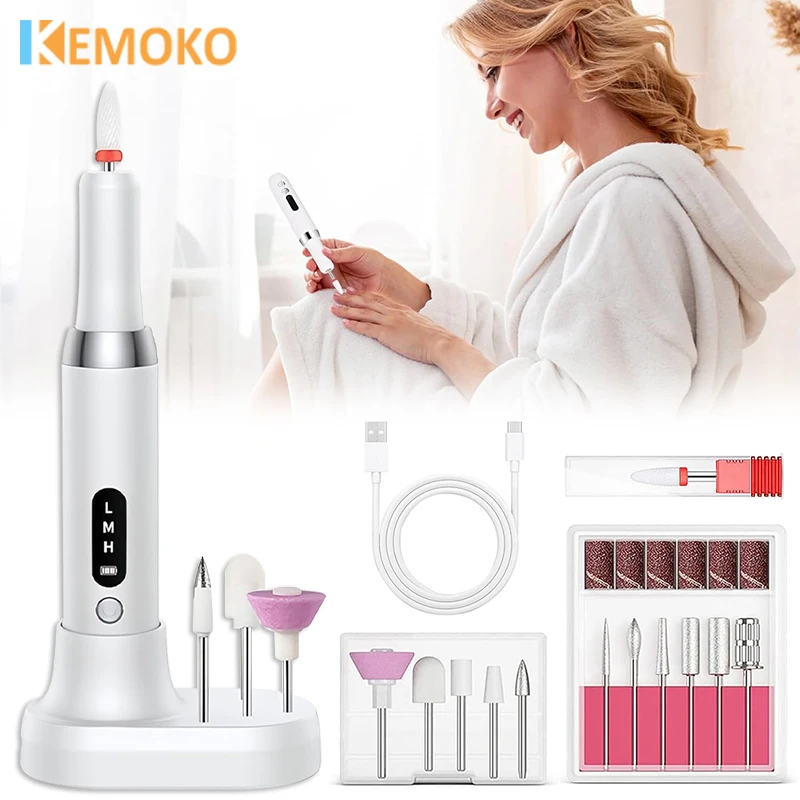 

Electric Nail Drill Machine 15000RPM Professional Portable Low Noise Nail Sander File for Manicure Salon Tool Rechargeable