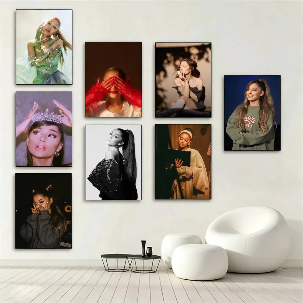 Singer Ariana Grande Petal  Poster Waterproof Wall Art Sticker For Bar Living Room Vintage Decor High Quality Print Gift