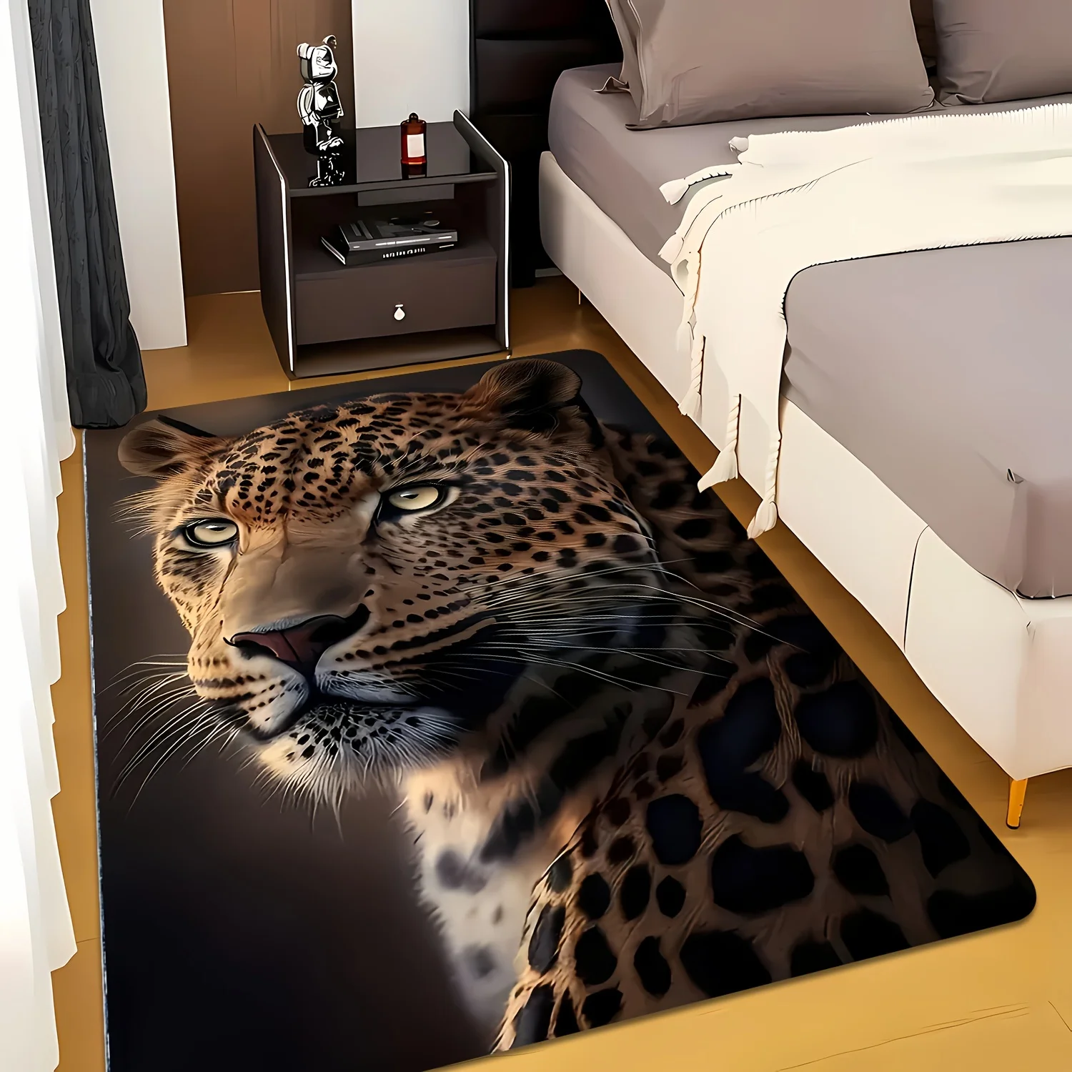 Luxury Leopard Print Area Rug Mat Floor Runner Modern Bohemian Home Decor Stylish Living Room Entrance Hallway Carpet Mat Gift