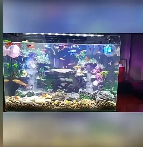 Grass Carp Tank Quicksand Waterfall Finished Rockery Package DIY Landscaping Aquarium Power